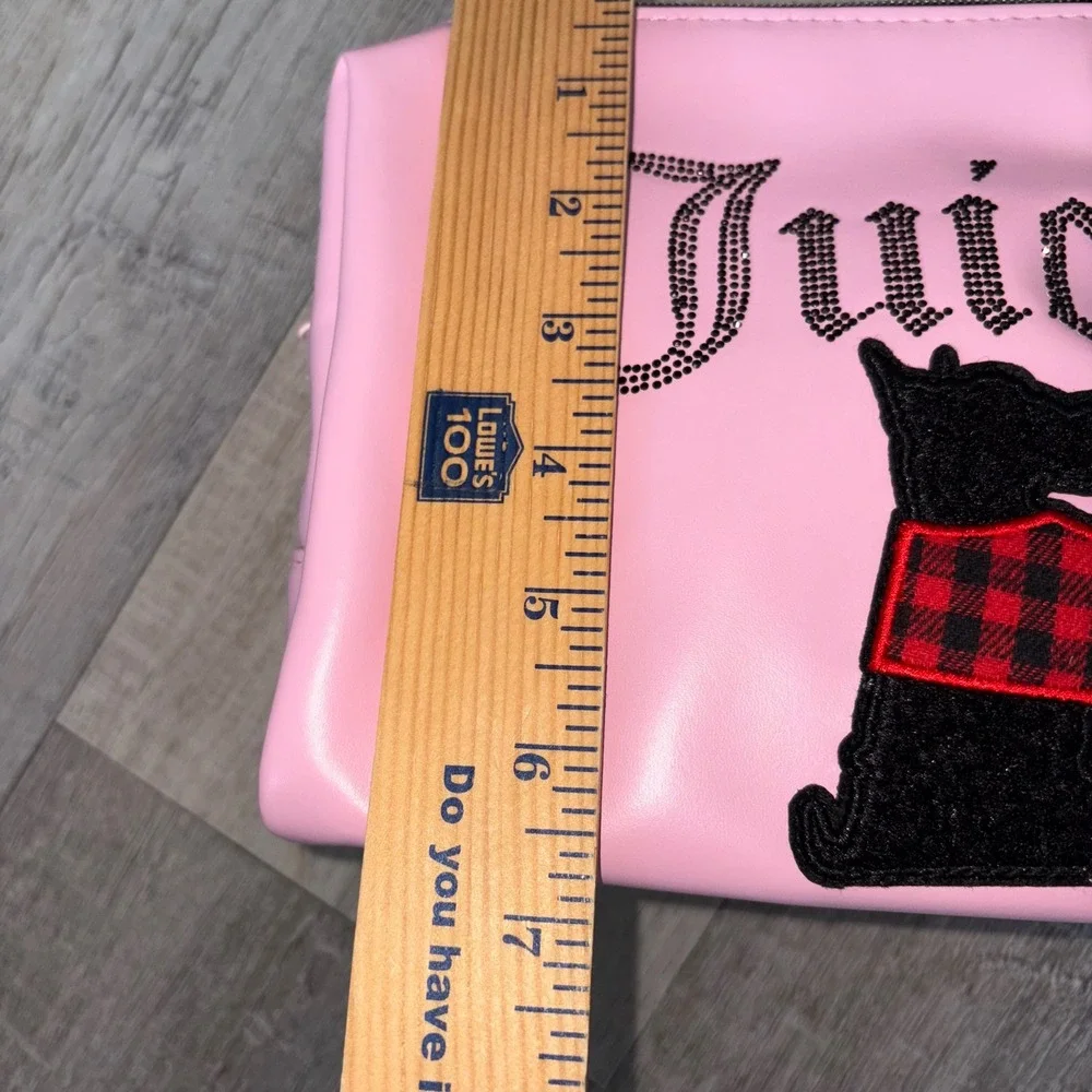Juicy couture pink black‎ dog cosmetics bag make up purse new no tag